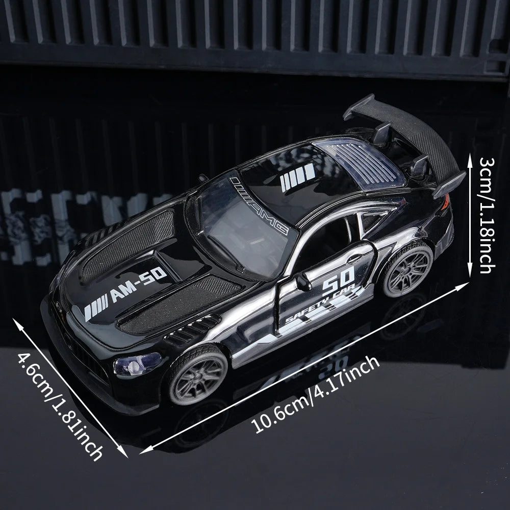 AMG Diecast  Car Model, Alloy Sports Car Decor, 10.6cm Black Collectible Vehicle, Premium Desktop Ornament for Car Enthusiasts