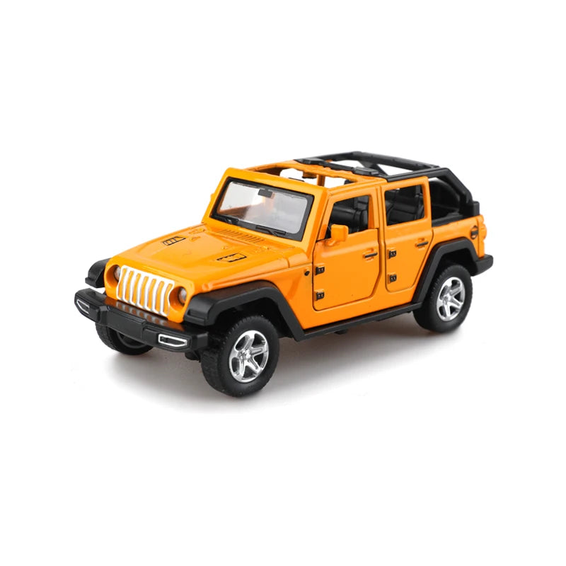 Bagged 1:36 alloy JEEPS Wrangler pull-back off-road car toy imitation off-road pull-back car, boys and children toys