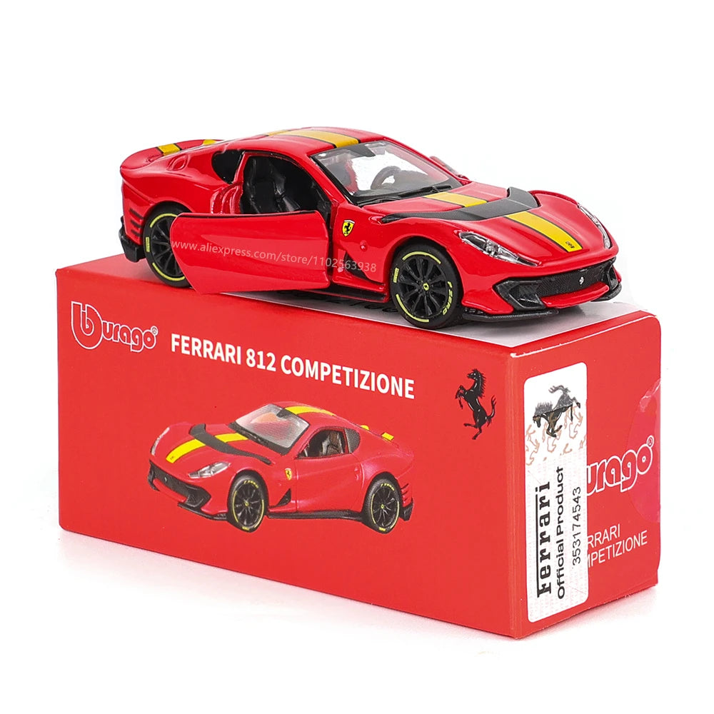 Bburago 1:64 genuine Ferrari SP1 812 COMPETIZIONE ENZO F40 F12TDF SF90 car model series children's Christmas boy gift toys