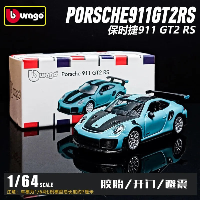Bburago 1:64 Diecast Car Model, Audi Porsche 911 Mercedes-Benz Collectible Alloy Vehicle Toy, Gift for Boys Kids Adults