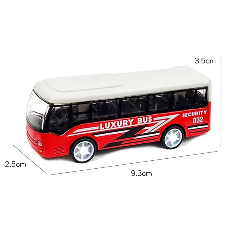 Children's Alloy Anti-Collision Car School Bus City Traffic Decoration Model Airport Metal Pull-Out Boy Holiday Education Toys