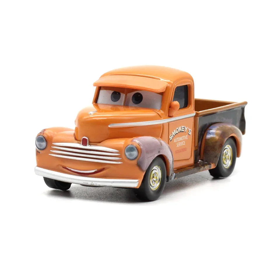 2026 NEW Disney Pixar Car Lightning McQueen The King Mater 1:55 Diecast Metal Alloy Model Car Toy for Kids Birthday Gift New Yea