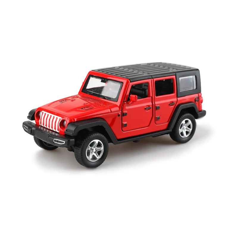 Bagged 1:36 alloy JEEPS Wrangler pull-back off-road car toy imitation off-road pull-back car, boys and children toys
