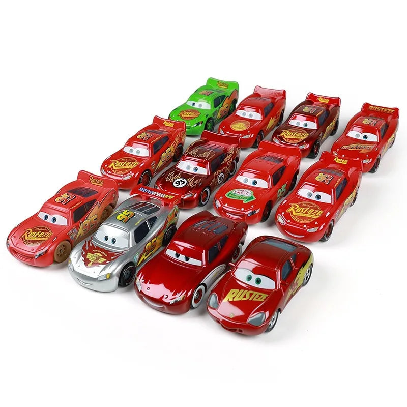 Disney Pixar Cars Toy Lightning McQueen Series 1:55 Diecast Model Basic Styles And Plated Version Children's Alloy Toy Car