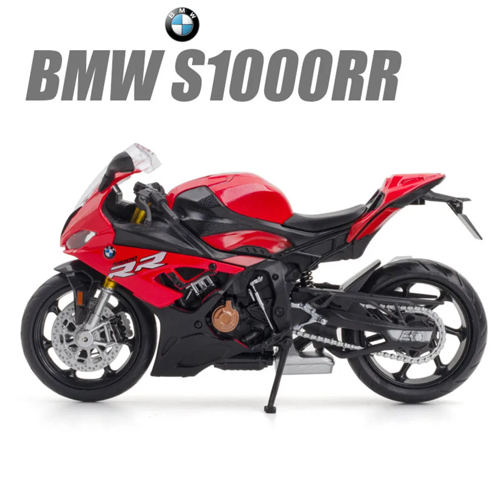 Scale 1:12 BMW S1000RR Honda CBR1000RR Alloy Diecast Motorcycle Car Miniature Model Toys Wheel Steering Vehices for Boys Gifts