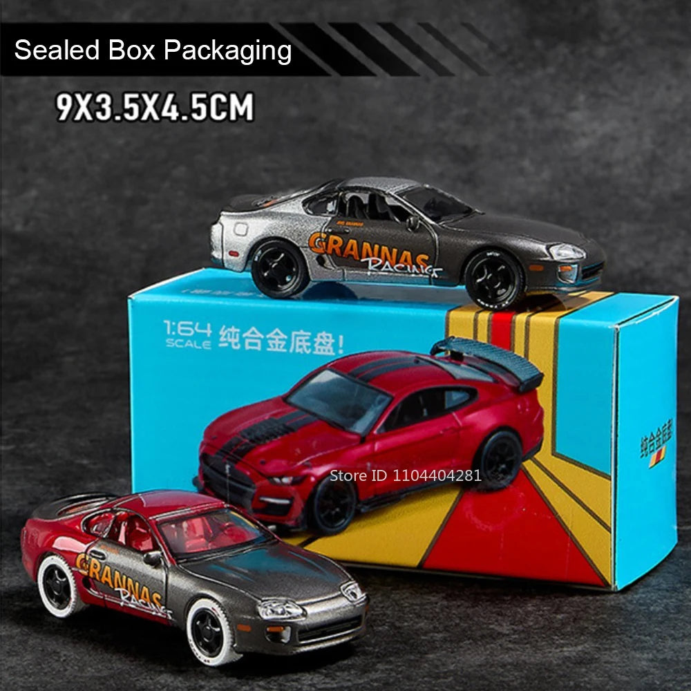 1:64 Scale JDM Corvette GT500 Firebird Daytona Stardust Alloy Diecast Models Toys Series Miniature Cars for Children's Toy Gifts