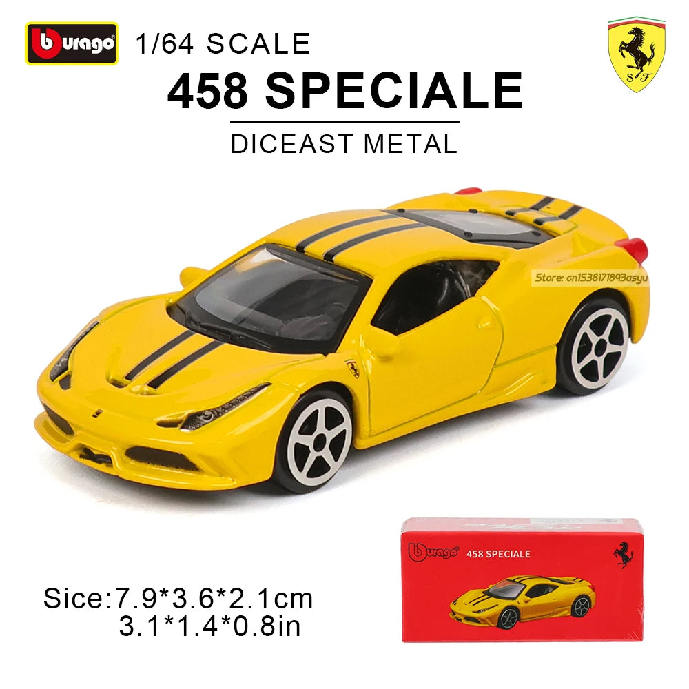 Bburago1:64 Ferrari SP3 458 599 ENZO F12 Model Small Collection Car Alloy Model Toy Gift Scene Decoration Classic and Exquisite