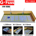 G Fans 1/64 Scale Car Garage Miniatures Model Car Parking Lot Diecast Scene Display Vehicle Scene Toy Background Collection