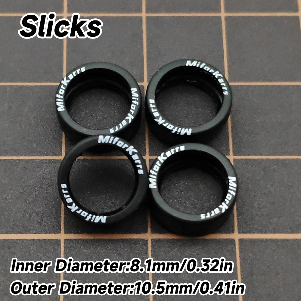 Kicarmod 1/64 Model Car ABS Wheels with Rubber Tire Brake Disc Metal Rims Diameter 10mm Refitting Parts For Model Car Hot Wheels