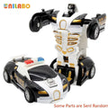 Transformable Robot Sports Car Toys, No Batteries, Educational Kids Gift, Colorful Model Vehicle for Play Learning