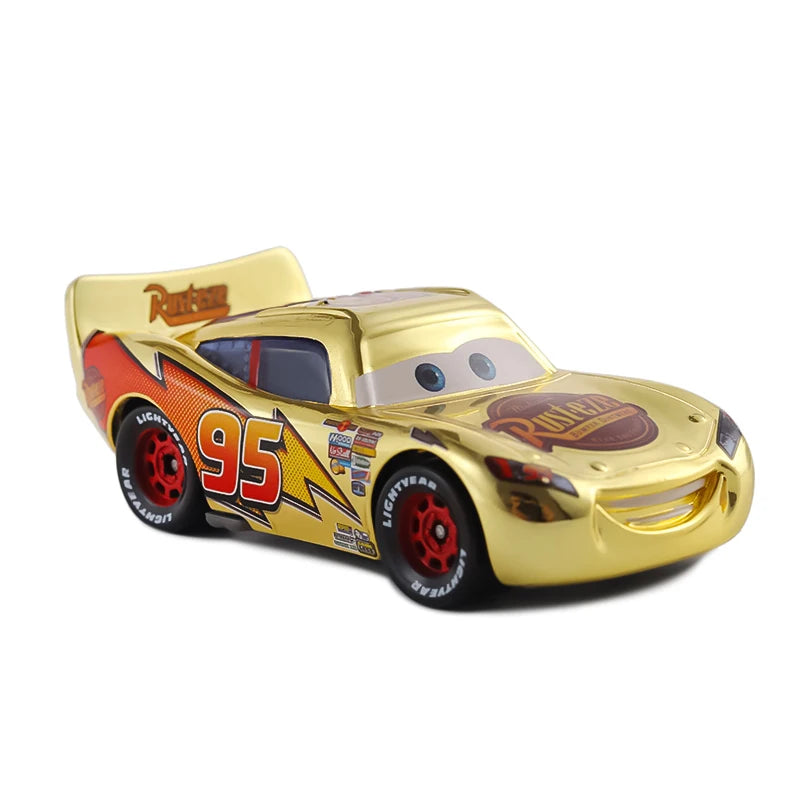 Disney Pixar Cars Toy Lightning McQueen Series 1:55 Diecast Model Basic Styles And Plated Version Children's Alloy Toy Car