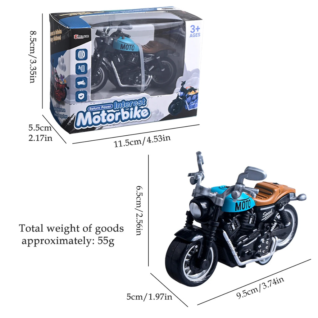 Model Diecast Motocycle Toys Ornament, 1:18/1:36 Car Rotating Rubber Rires Desktop Ornament Gifts