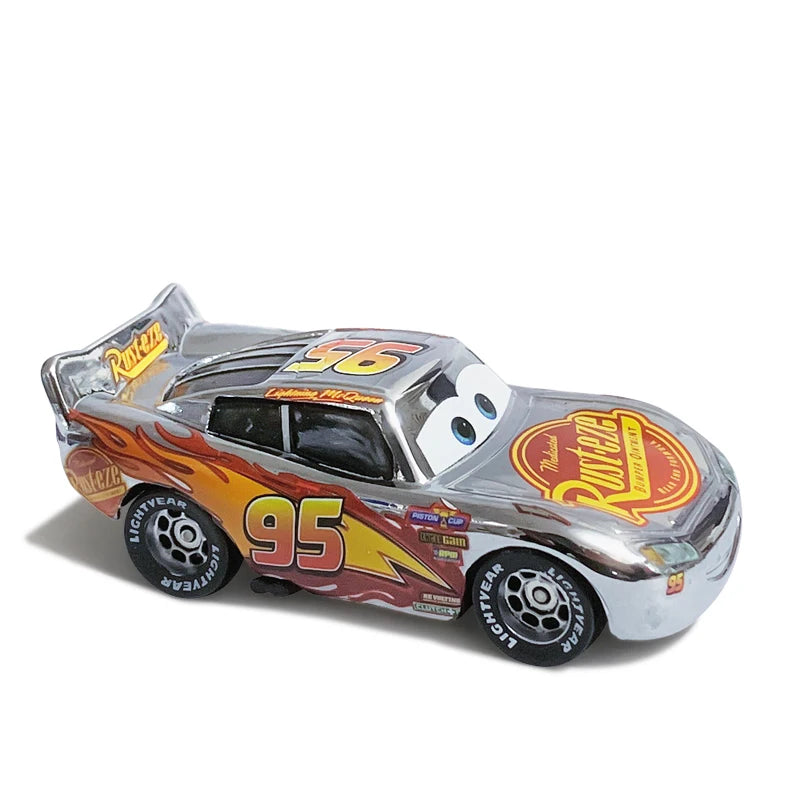 Disney Pixar Cars Toy Lightning McQueen Series 1:55 Diecast Model Basic Styles And Plated Version Children's Alloy Toy Car