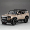 1:32 Prado SUV Car Model Toys Alloy Die-casting Pull Back 6 Doors Opened Sound Light Off-road Vehicle Gifts for Kids Collection