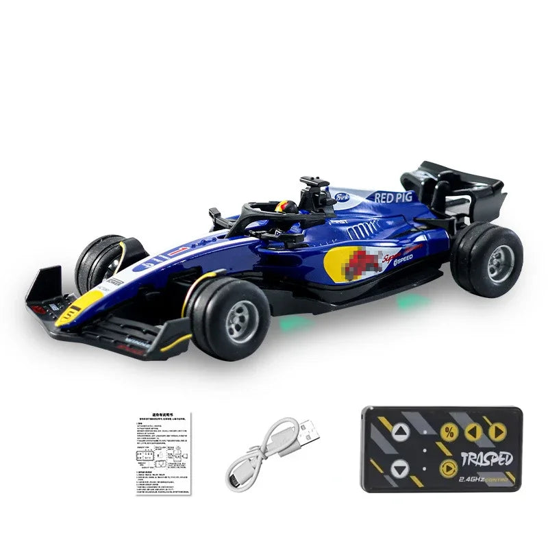1/64 Mini Formula Racing Alloy RC Cary Model Car Die Cast Toy Car for Boy Gifts Party Toys Children's Remote Control Car Toy
