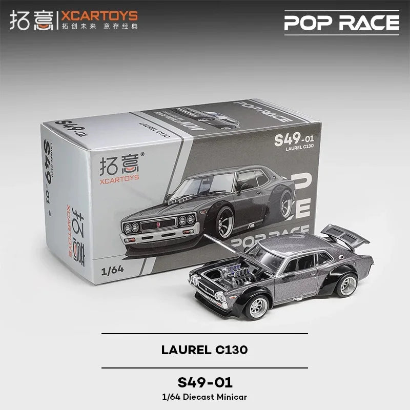 Xcartoys x Pop Race 1:64 EVA RT TYPE-08 087X PANDEM S13 SINGER SKYLINE GTR V8 DRIFT Diecast Model Car