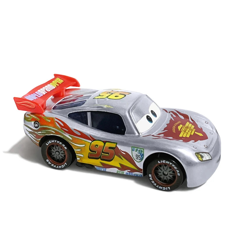 Disney Pixar Cars Toy Lightning McQueen Series 1:55 Diecast Model Basic Styles And Plated Version Children's Alloy Toy Car