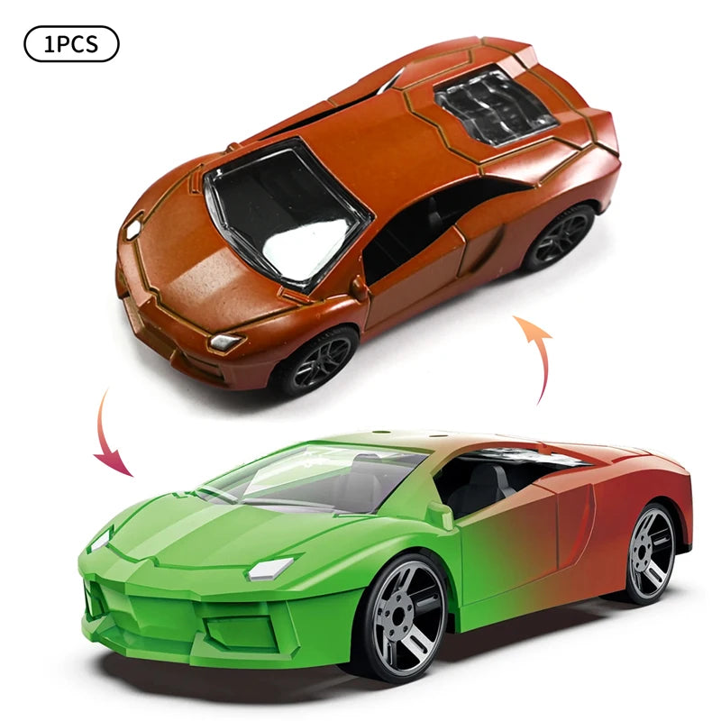 Mini Magic Water & Temp Color Change Alloy Car 1:60, Pull Back Racing Model with Durable Crash-Proof Slide for Boys Kids Gifts