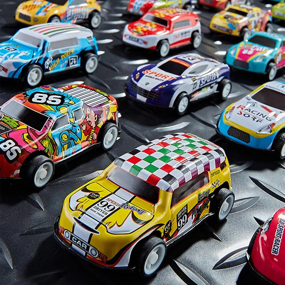10/20/30/50/100pieces Diecast Car Mini Cars Model Set Toys for Boys Sliding Inertia Pull Back Vehicle Toy Birthday Gifts Kids