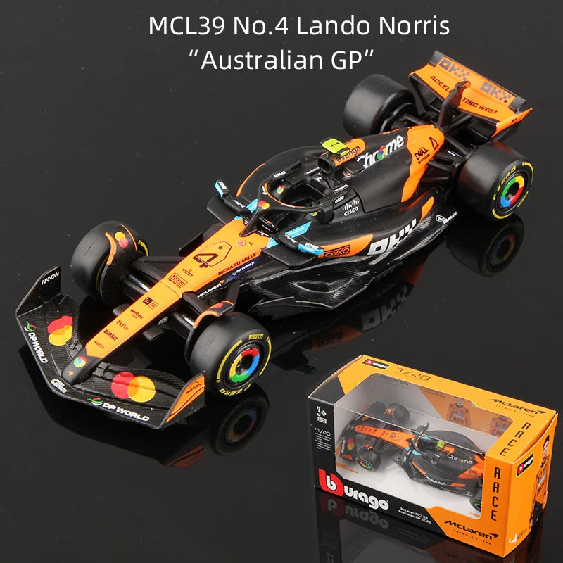 Bburago 1:43 F1 Alloy Car Model 2025 Season Formula Racing Die Cast Toy SF25 RB21 W16 MCL39 Red Bull Mercedes Ferrari McLaren