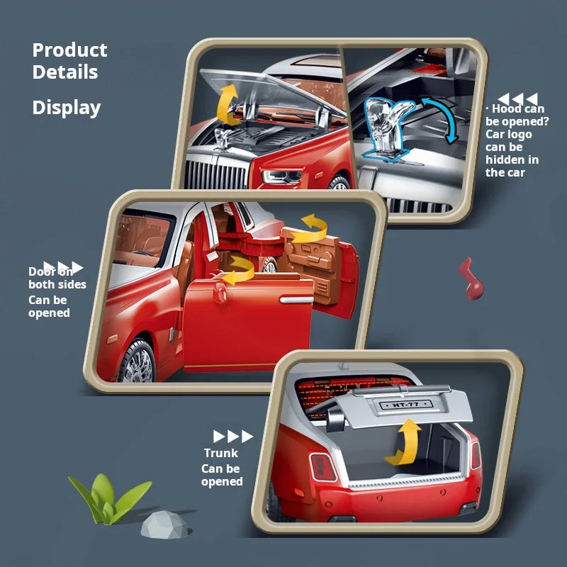 Simulation Rolls-Royce Phantom Model Car Model Ornaments Luxury Car Sedan Toy Car Collection