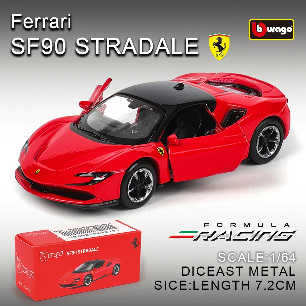 Bburago 1: 64 Ferrari series Multiple choices SP3 812 ENZO F40 F12TDF SF90 458 Car Die Casting Model Children's Gift Toy