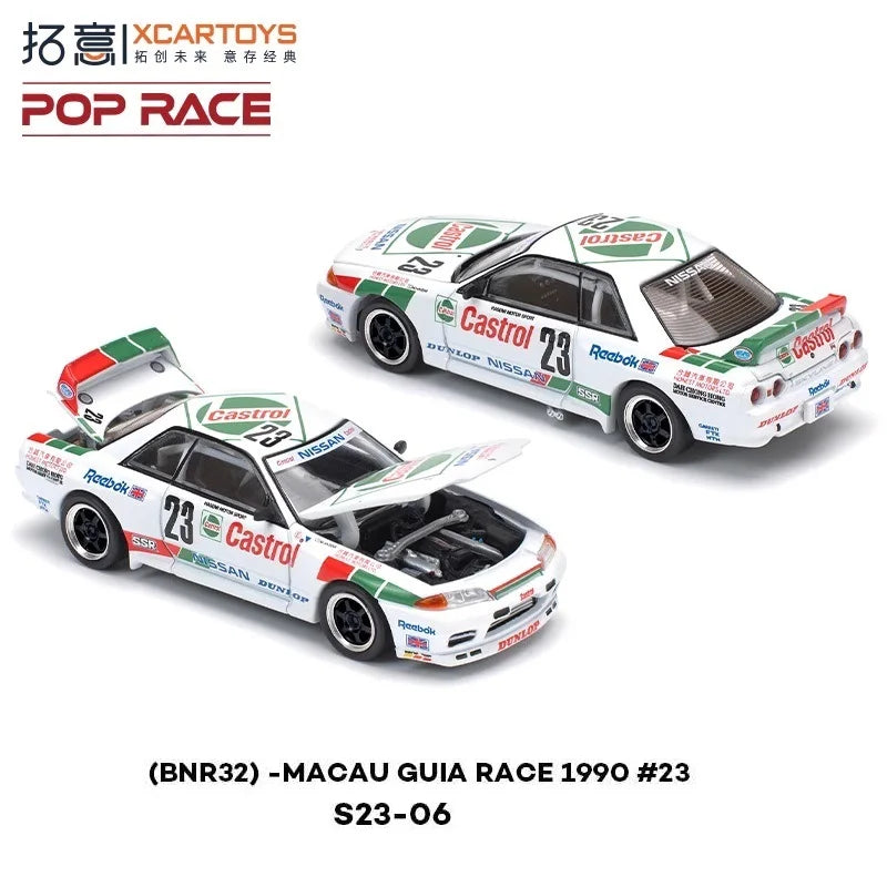 Xcartoys x Pop Race 1:64 EVA RT TYPE-08 087X PANDEM S13 SINGER SKYLINE GTR V8 DRIFT نموذج سيارة مصبوب