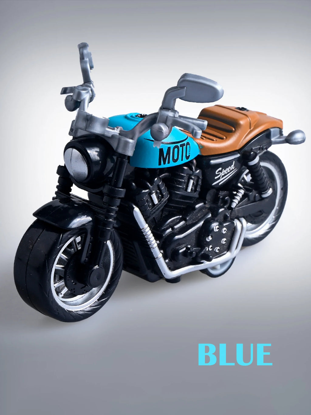 Model Diecast Motocycle Toys Ornament, 1:18/1:36 Car Rotating Rubber Rires Desktop Ornament Gifts