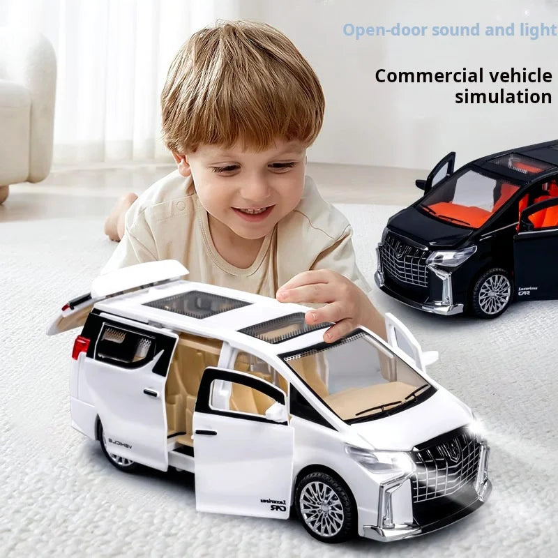 Children's Inertia Pull back Car Toy with Lighting Sound Simulation Commercial Car Model Boy Gift Toy Car Kids Holiday Gift