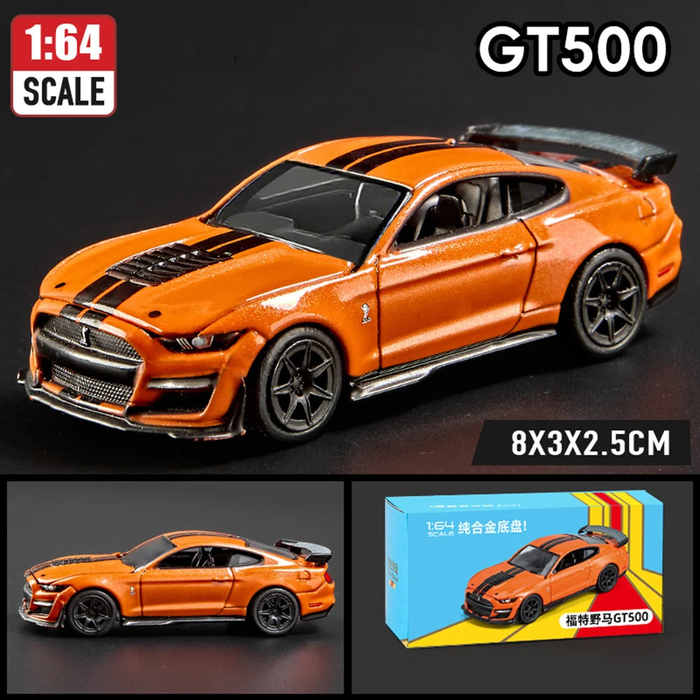 1:64 Scale JDM Corvette GT500 Firebird Daytona Stardust Alloy Diecast Models Toys Series Miniature Cars for Children's Toy Gifts