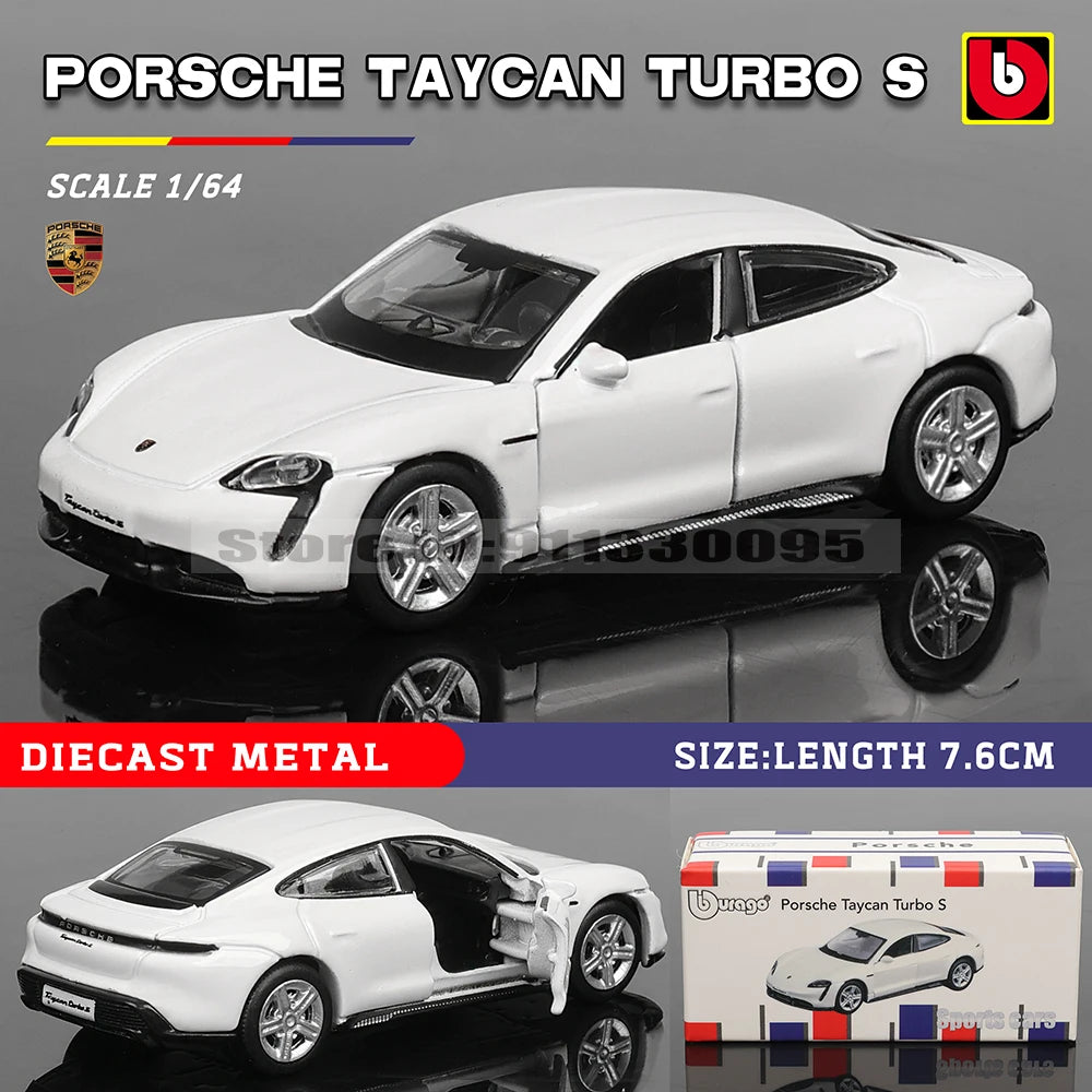 Bburago 1:64 golf Porsche 911 Shelby Raventon Mustang Lamborghini Collection Series Car Die Casting Model Children's Gift Toy