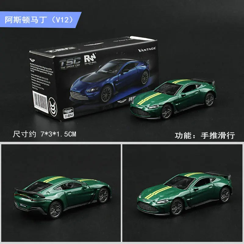 TSC1:64 Alloy Car Model Aston Martin Bugatti Simulation Children's Toy Decoration Collectible Item Non-Radio Controlled Vehicle