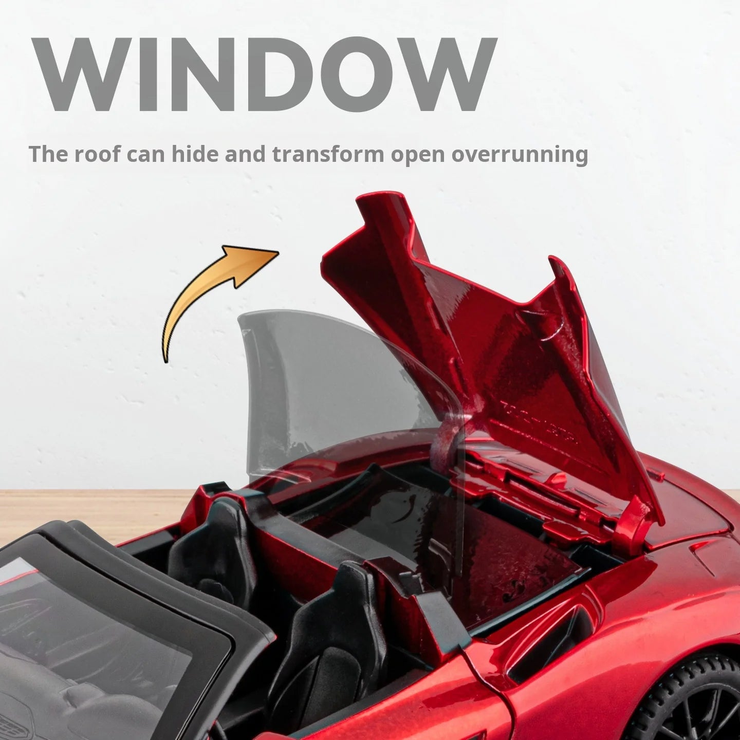 1:32 Maserati MC20 Model Exquisite Alloy Simulation Convertible Super Car Collection Gift Desktop Decoration Light & Sound