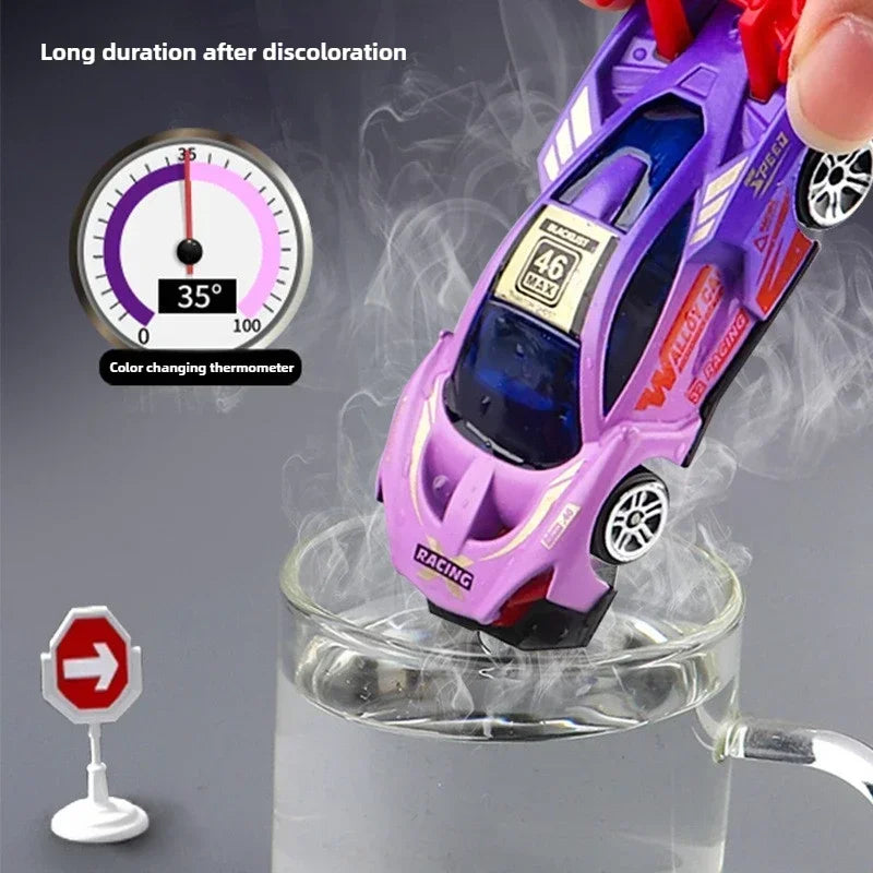 1:64 Magic Color Changing Racing Car Model Temperature Sensitive Inertia Pull Back Cars Toys Crash-Resistant Durable Boys Gift