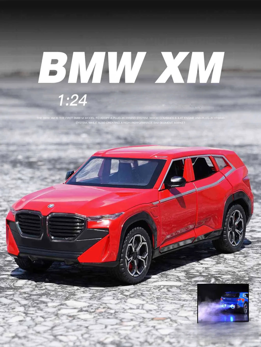 Diecast 1:24 Scale Spray XM Alloy Car Model Sound And Light S Metal Toys Vehicles Boys Gift Collective Miniature Voiture