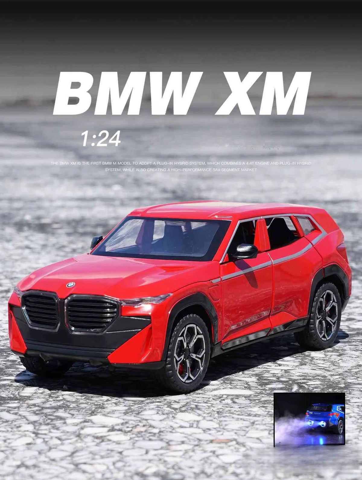 Diecast 1:24 Scale Spray XM Alloy Car Model Sound And Light S Metal Toys Vehicles Boys Gift Collective Miniature Voiture