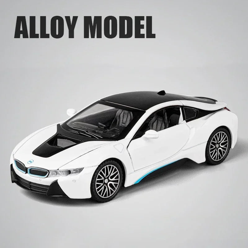 I8 Supercar  Diecast 1:32 Alloy Diecast  Car Diecasts Toy Vehicles Car Model Sound Light Car Toys Gifts