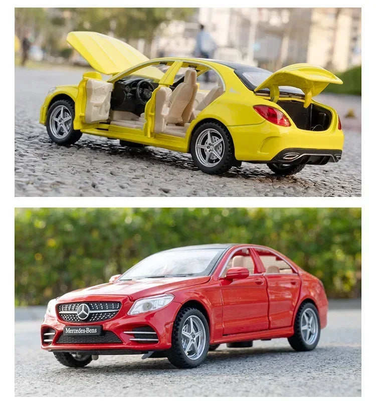 Diecast 1/32 Benz C260L Alloy Car Model Metal Toy Vehicles Miniature Voiture Children Boy Car Toy Birthday Gift  Love toys