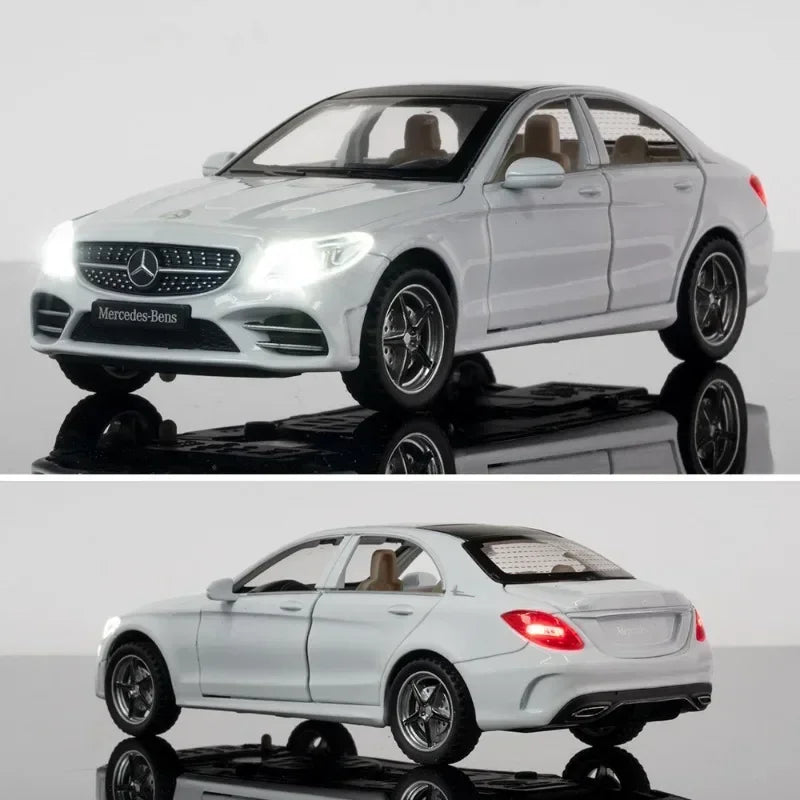 Diecast 1/32 Benz C260L Alloy Car Model Metal Toy Vehicles Miniature Voiture Children Boy Car Toy Birthday Gift  Love toys