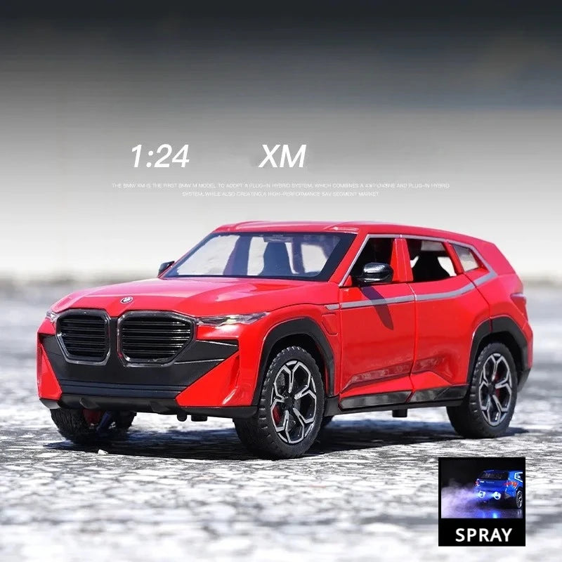 Diecast 1:24 Scale Spray XM Alloy Car Model Sound And Light S Metal Toys Vehicles Boys Gift Collective Miniature Voiture