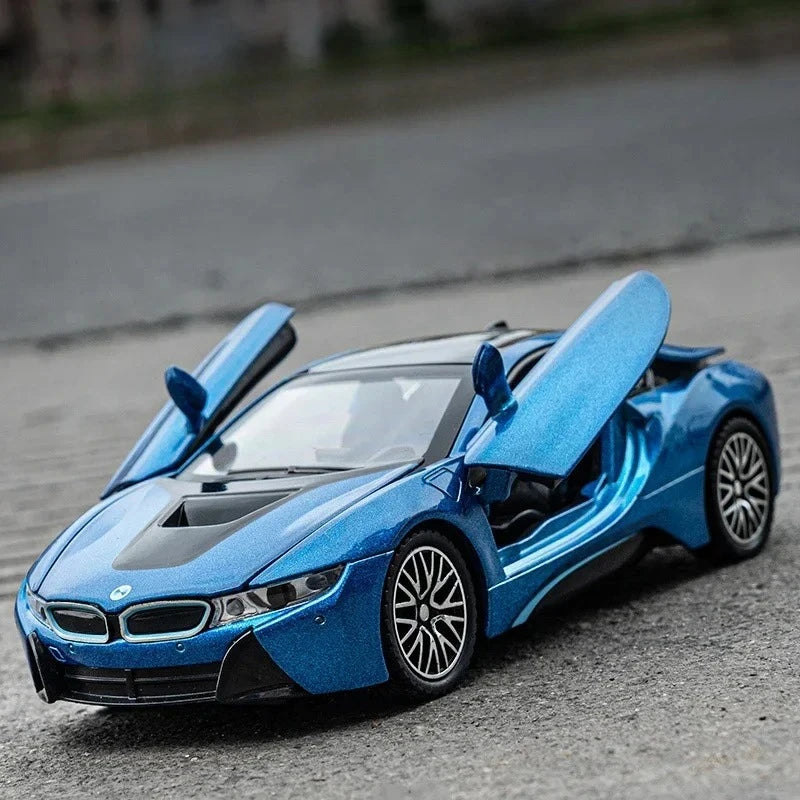 I8 Supercar  Diecast 1:32 Alloy Diecast  Car Diecasts Toy Vehicles Car Model Sound Light Car Toys Gifts