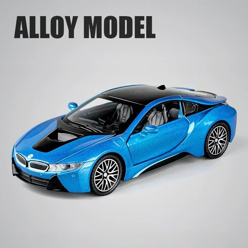 I8 Supercar  Diecast 1:32 Alloy Diecast  Car Diecasts Toy Vehicles Car Model Sound Light Car Toys Gifts