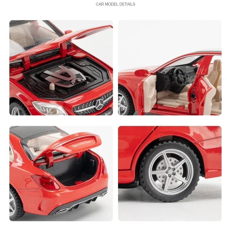 Diecast 1/32 Benz C260L Alloy Car Model Metal Toy Vehicles Miniature Voiture Children Boy Car Toy Birthday Gift  Love toys