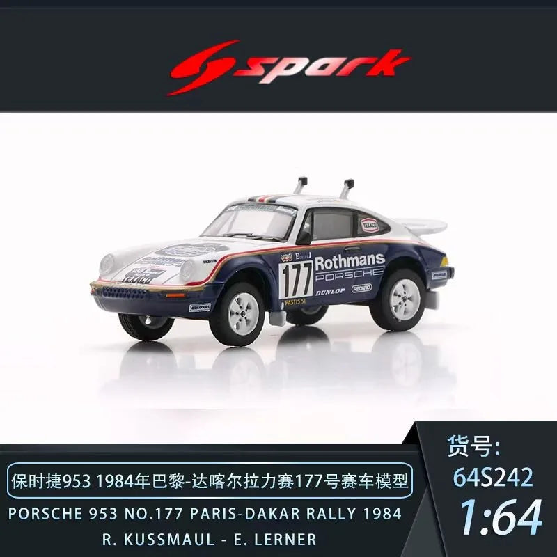 SPARK 1:64 953 1984 Dakar Rally Die cast alloy car model is a favorite gift and souvenir for boys.