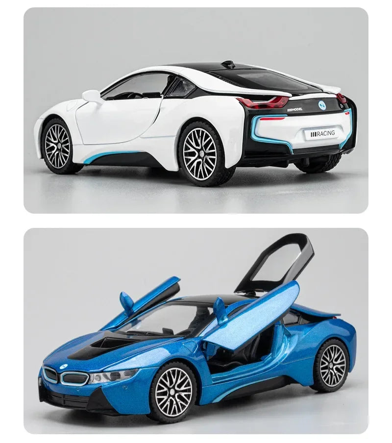 I8 Supercar  Diecast 1:32 Alloy Diecast  Car Diecasts Toy Vehicles Car Model Sound Light Car Toys Gifts