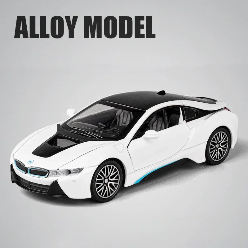 I8 Supercar  Diecast 1:32 Alloy Diecast  Car Diecasts Toy Vehicles Car Model Sound Light Car Toys Gifts