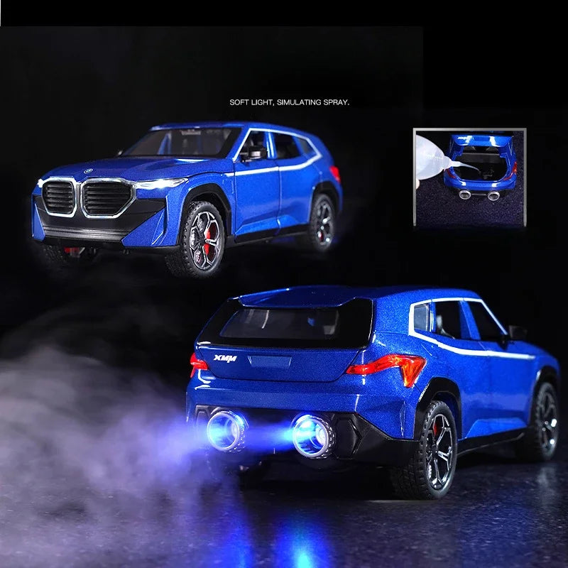Diecast 1:24 Scale Spray XM Alloy Car Model Sound And Light S Metal Toys Vehicles Boys Gift Collective Miniature Voiture