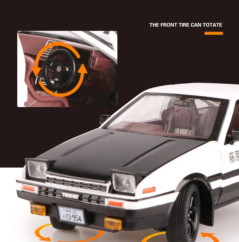 1:20 INITIAL D AE86 Movie Car Alloy Car Model Diecast & Toy Vehicles Metal Car Model Simulation Kids Toy Gift A152