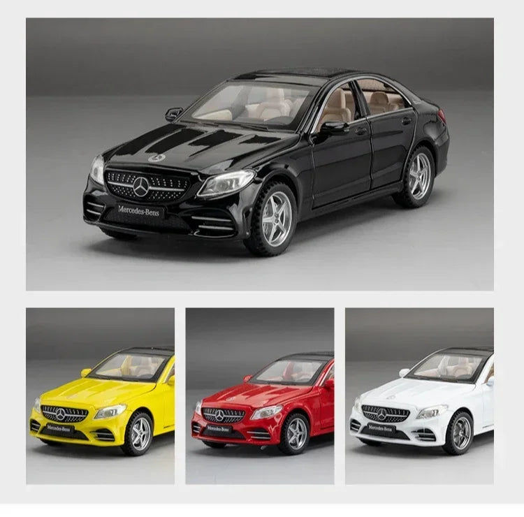 Diecast 1/32 Benz C260L Alloy Car Model Metal Toy Vehicles Miniature Voiture Children Boy Car Toy Birthday Gift  Love toys