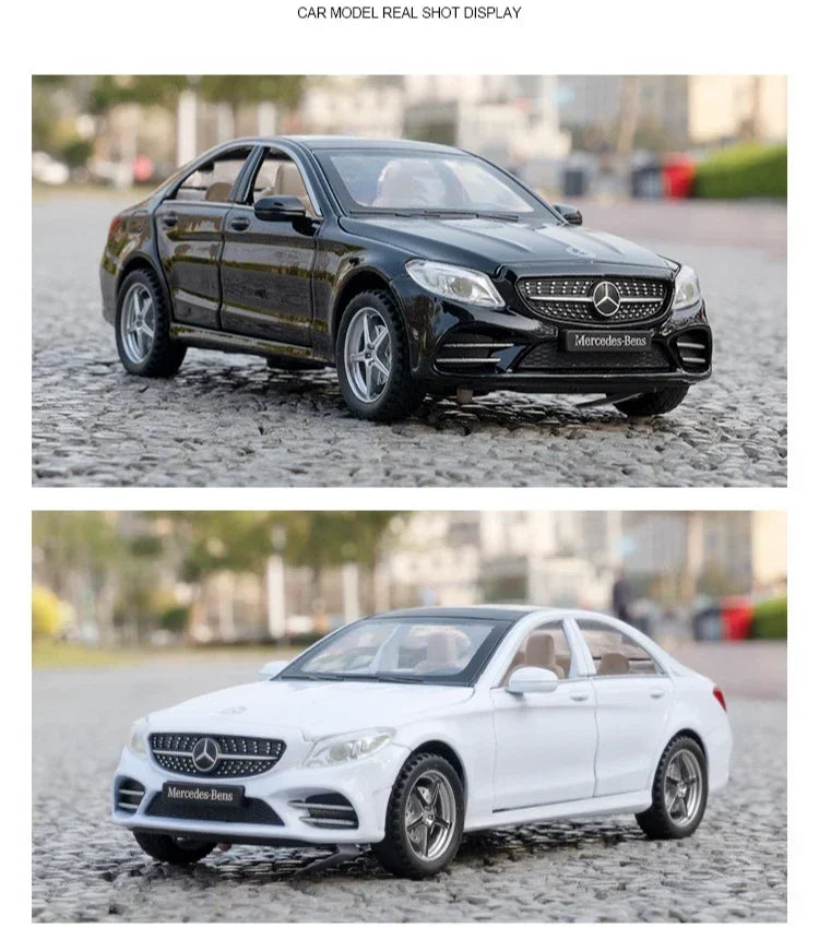 Diecast 1/32 Benz C260L Alloy Car Model Metal Toy Vehicles Miniature Voiture Children Boy Car Toy Birthday Gift  Love toys